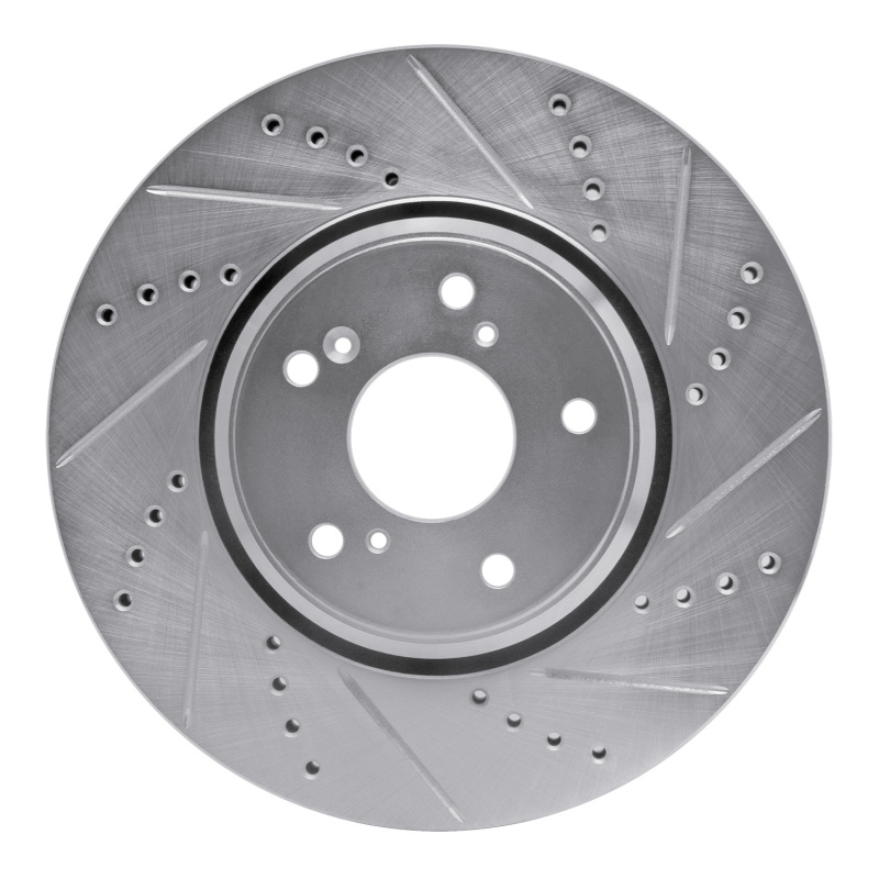 DFC 16-22 Acura ILX Front Right Drilled & Slotted Silver Brake Rotor