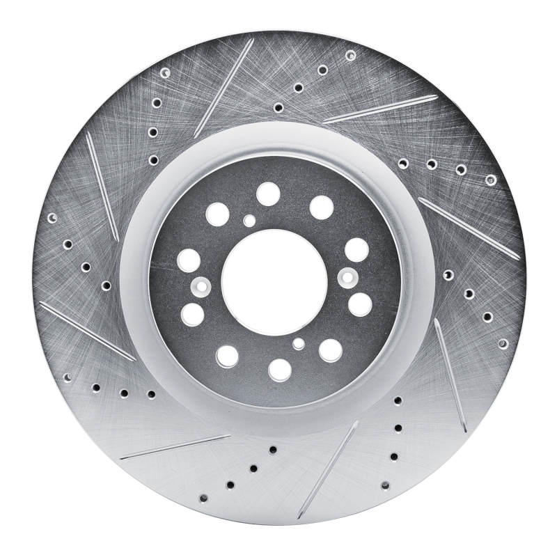 DFC 17-25 Acura INTEGRA Front Left Drilled & Slotted Silver Brake Rotor