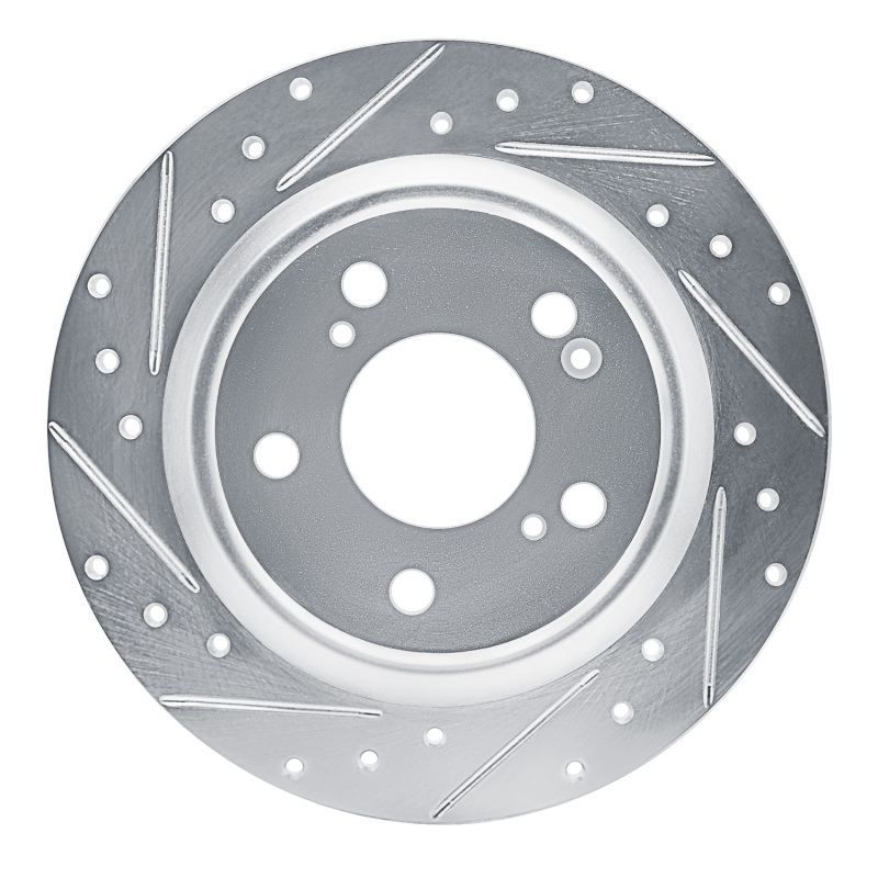 DFC 17-25 Acura INTEGRA Rear Left Drilled & Slotted Silver Brake Rotor