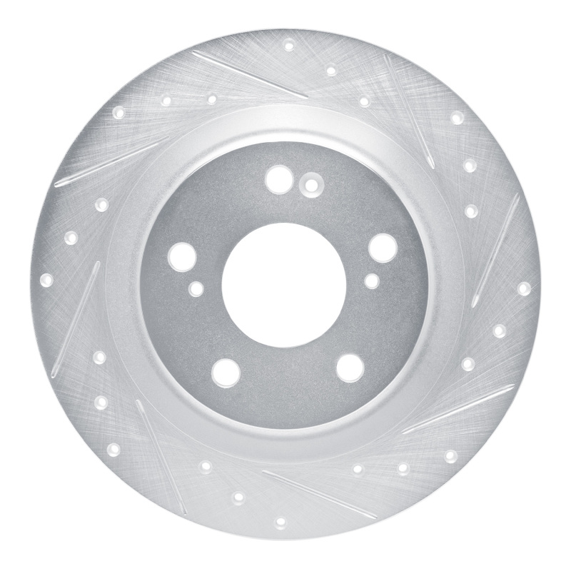 DFC 17-25 Acura INTEGRA Rear Right Drilled & Slotted Silver Brake Rotor