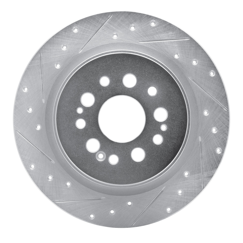 DFC 17-25 Acura RDX Rear Left Drilled & Slotted Silver Brake Rotor