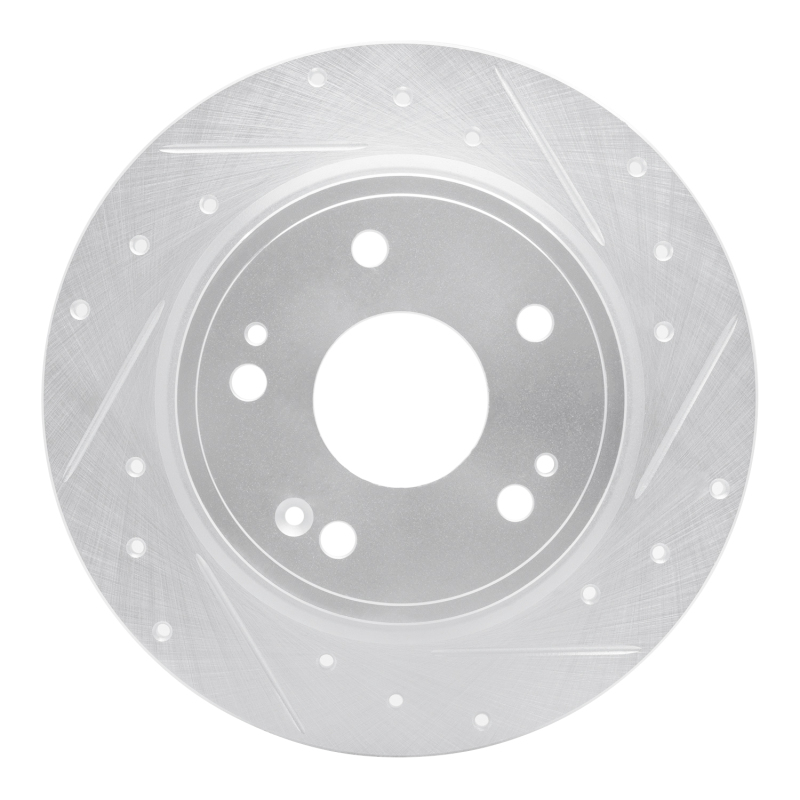 DFC 16-25 Honda HR-V Rear Right Drilled & Slotted Silver Brake Rotor