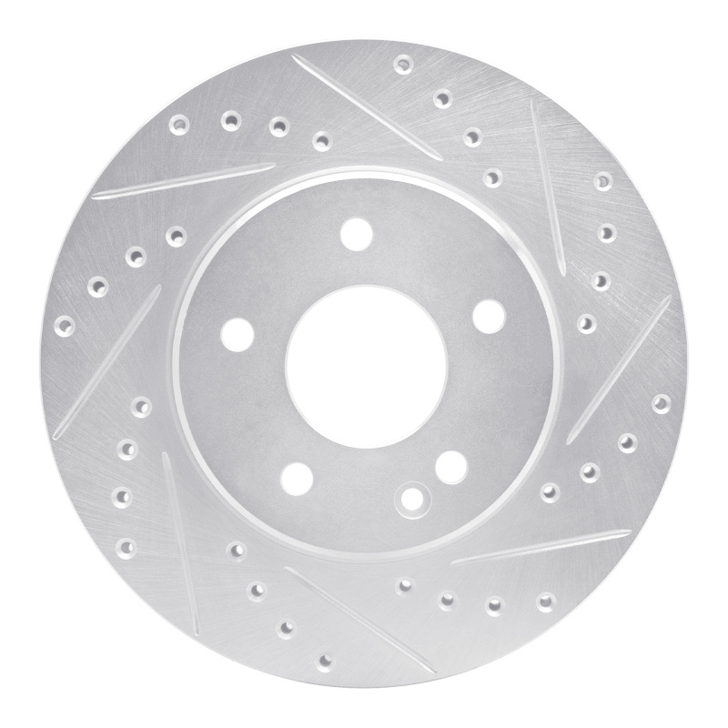 DFC 94-97 Mercedes-Benz C220 Front Right Drilled & Slotted Silver Brake Rotor