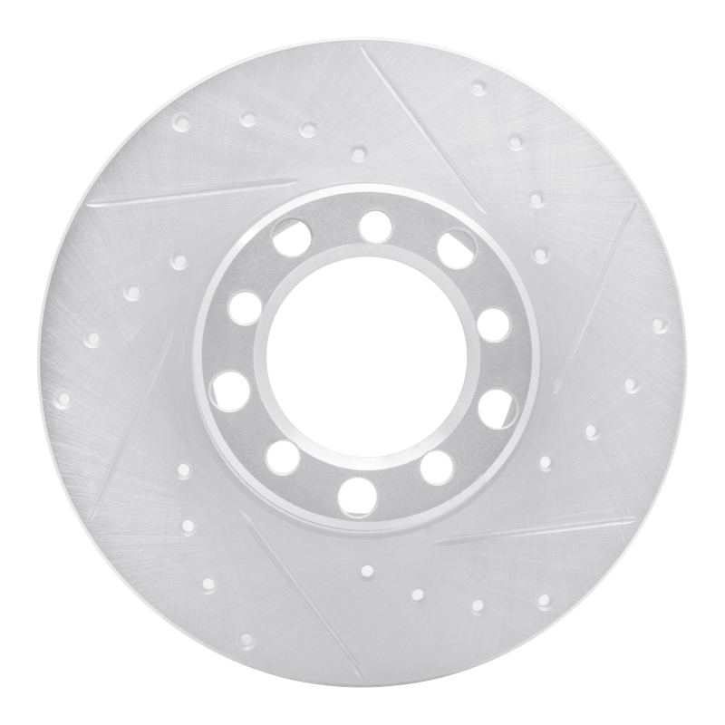 DFC 68-76 Mercedes-Benz 250C Front Right Drilled & Slotted Silver Brake Rotor