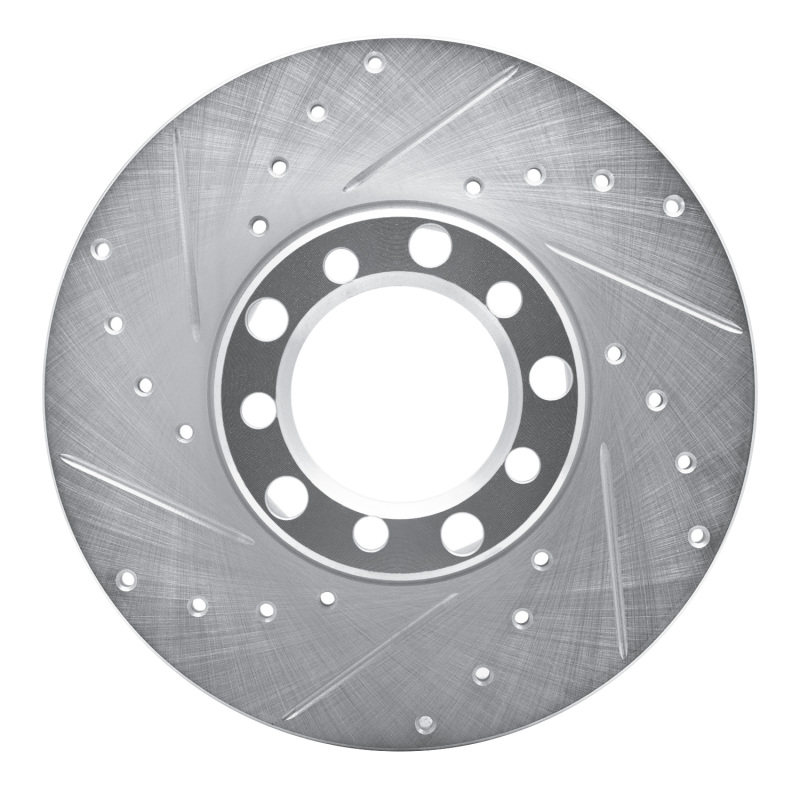 DFC 73-85 Mercedes-Benz 240D Front Left Drilled & Slotted Silver Brake Rotor