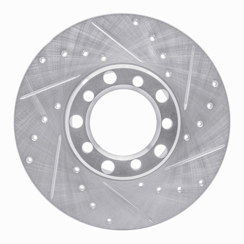 DFC 73-85 Mercedes-Benz 300TD Front Right Drilled & Slotted Silver Brake Rotor