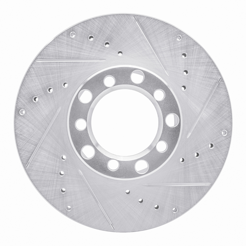 DFC 79-85 Mercedes-Benz 450SL Front Right Drilled & Slotted Silver Brake Rotor