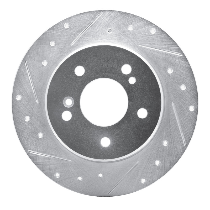 DFC 87-15 Chrysler Crossfire Rear Left Drilled & Slotted Silver Brake Rotor