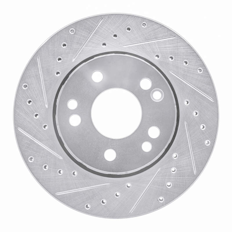 DFC 90-92 Mercedes-Benz 300TE Front Left Drilled & Slotted Silver Brake Rotor