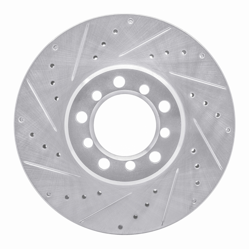DFC 85-91 Mercedes-Benz 350SD Front Left Drilled & Slotted Silver Brake Rotor