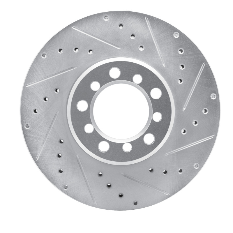 DFC 85-91 Mercedes-Benz 420SEL Front Right Drilled & Slotted Silver Brake Rotor