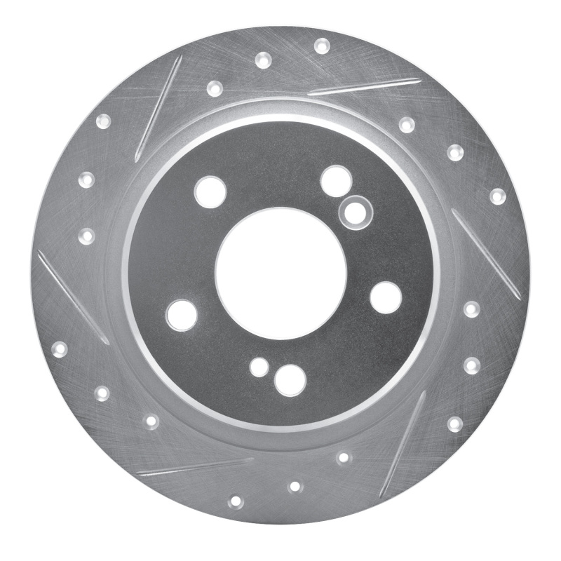 DFC 90-95 Mercedes-Benz 300SL Rear Left Drilled & Slotted Silver Brake Rotor