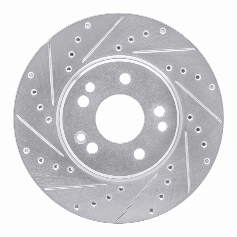 DFC 90-98 Mercedes-Benz 300SL Front Left Drilled & Slotted Silver Brake Rotor