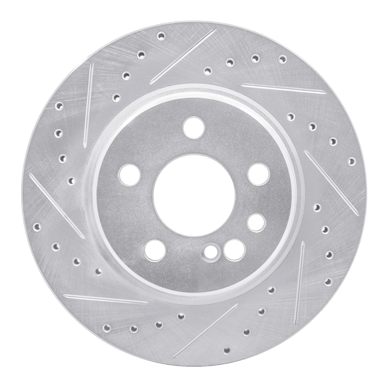 DFC 92-99 Mercedes-Benz S500 Rear Left Drilled & Slotted Silver Brake Rotor