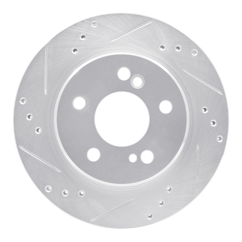 DFC 92-95 Mercedes-Benz E420 Rear Left Drilled & Slotted Silver Brake Rotor