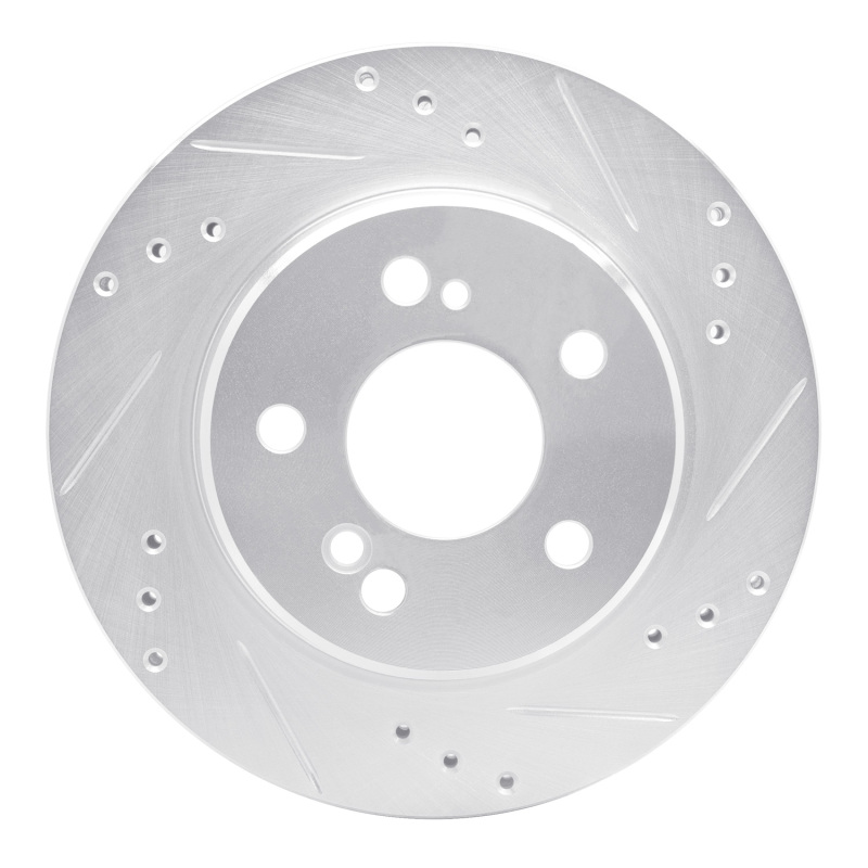 DFC 92-95 Mercedes-Benz E420 Rear Right Drilled & Slotted Silver Brake Rotor