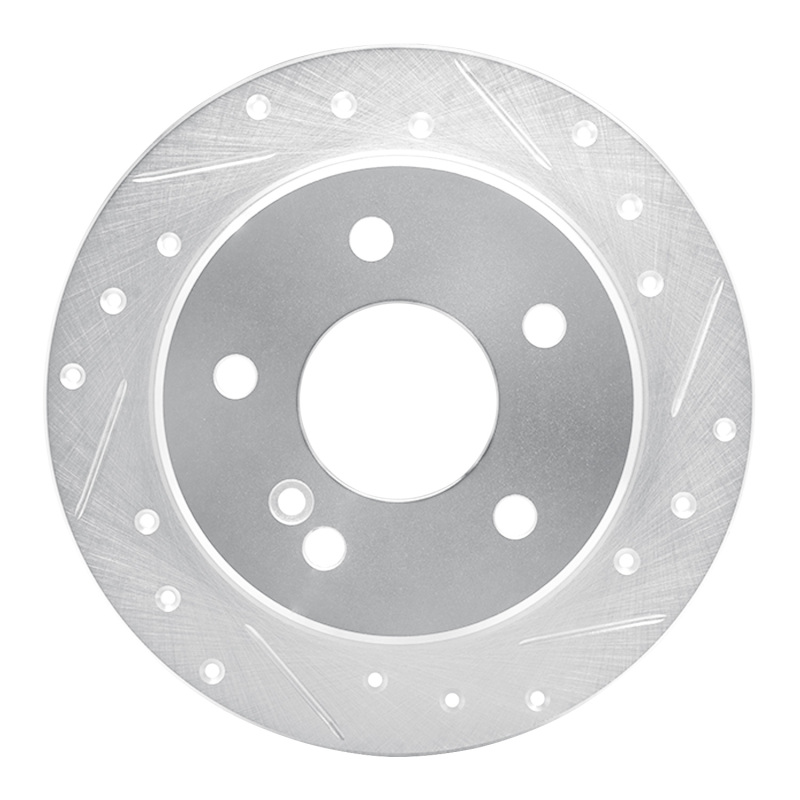 DFC 94-98 Mercedes-Benz C230 Rear Right Drilled & Slotted Silver Brake Rotor