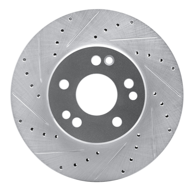 DFC 90-95 Mercedes-Benz 400E Front Left Drilled & Slotted Silver Brake Rotor