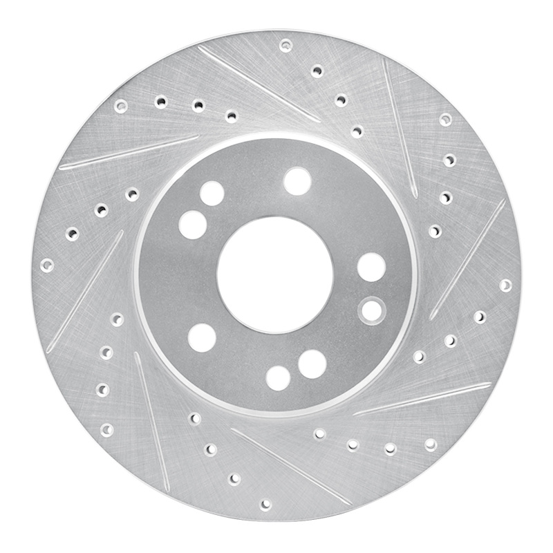 DFC 90-95 Mercedes-Benz E420 Front Right Drilled & Slotted Silver Brake Rotor