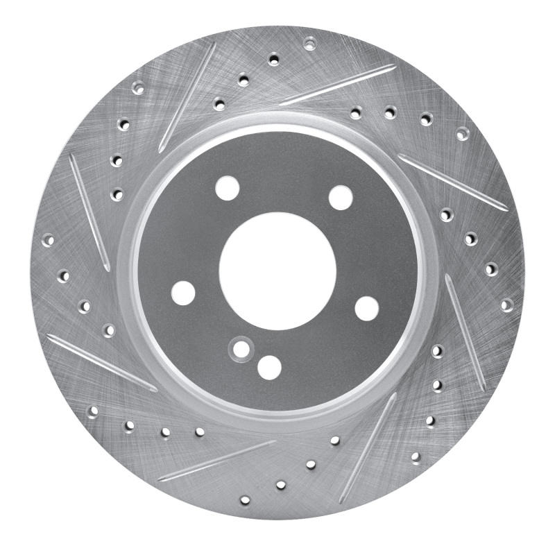DFC 98-09 Chrysler Crossfire Rear Left Drilled & Slotted Silver Brake Rotor