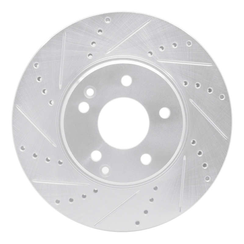 DFC 96-11 Chrysler Crossfire Front Left Drilled & Slotted Silver Brake Rotor