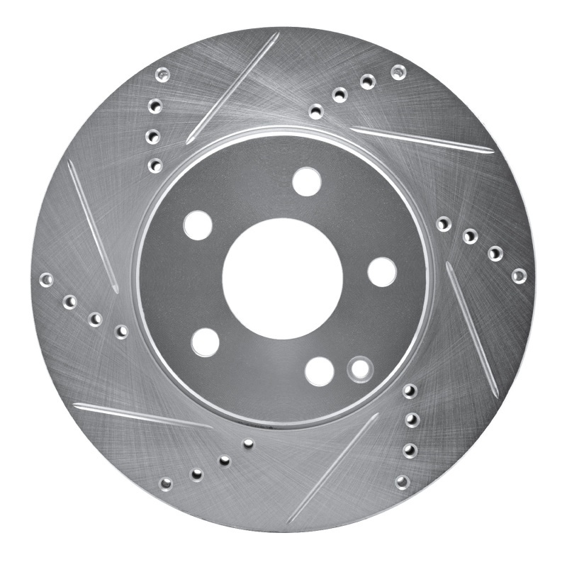DFC 03-09 Mercedes-Benz E350 Front Left Drilled & Slotted Silver Brake Rotor