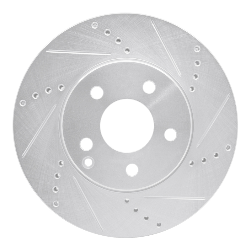 DFC 03-09 Mercedes-Benz E200 (Latin America) Front Right Drilled & Slotted Silver Brake Rotor