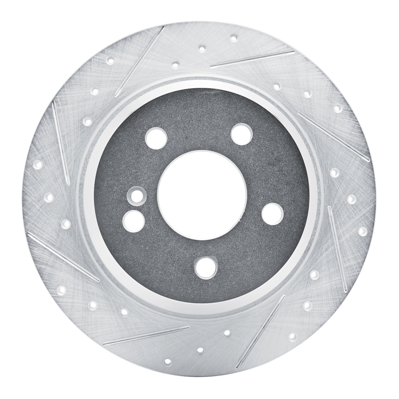 DFC 03-06 Mercedes-Benz SL500 Rear Left Drilled & Slotted Silver Brake Rotor