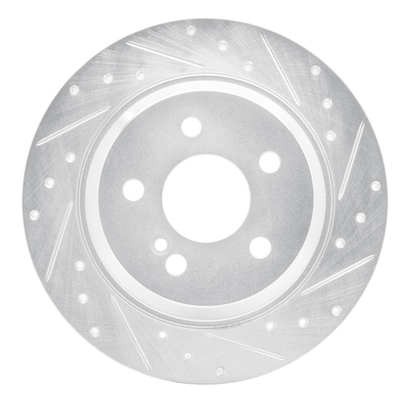 DFC 07-13 Mercedes-Benz CL550 Rear Right Drilled & Slotted Silver Brake Rotor