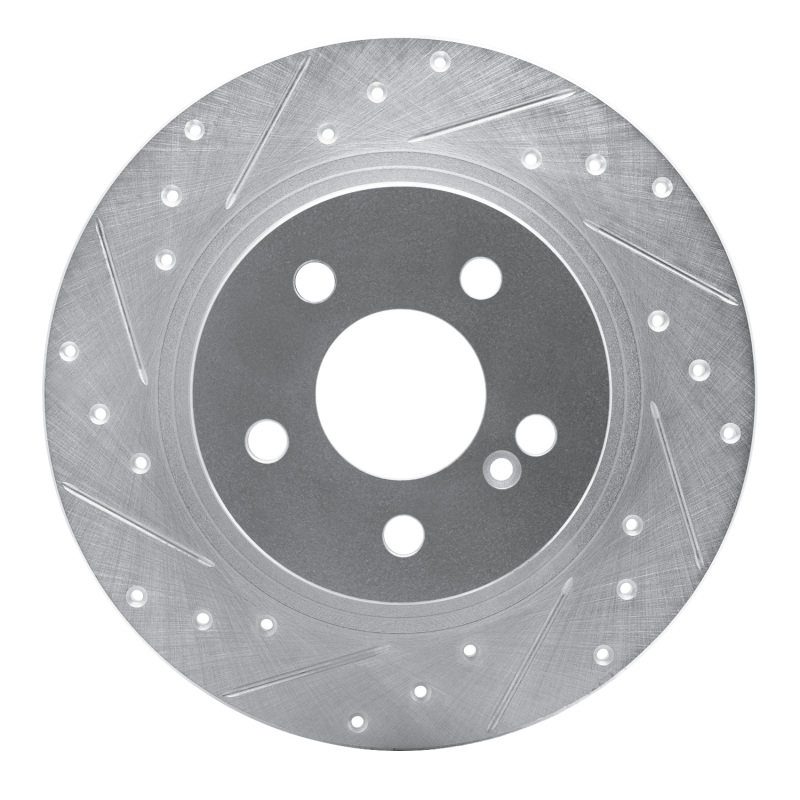 DFC 08-15 Mercedes-Benz C300 Sedan Rear Left Drilled & Slotted Silver Brake Rotor