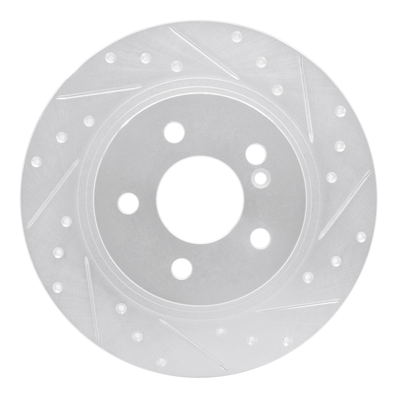 DFC 08-15 Mercedes-Benz C200 (Mexico) Rear Right Drilled & Slotted Silver Brake Rotor