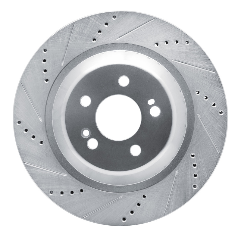 DFC 14-21 Mercedes-Benz S560 Rear Left Drilled & Slotted Silver Brake Rotor