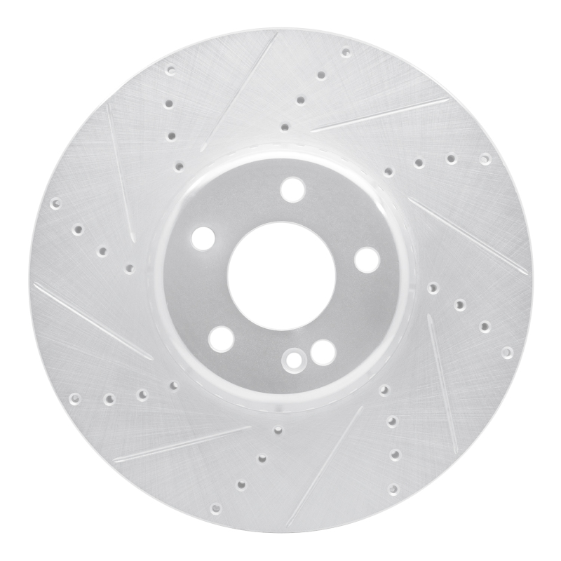 DFC 15-23 Mercedes-Benz C350E Front Left Drilled & Slotted Silver Brake Rotor