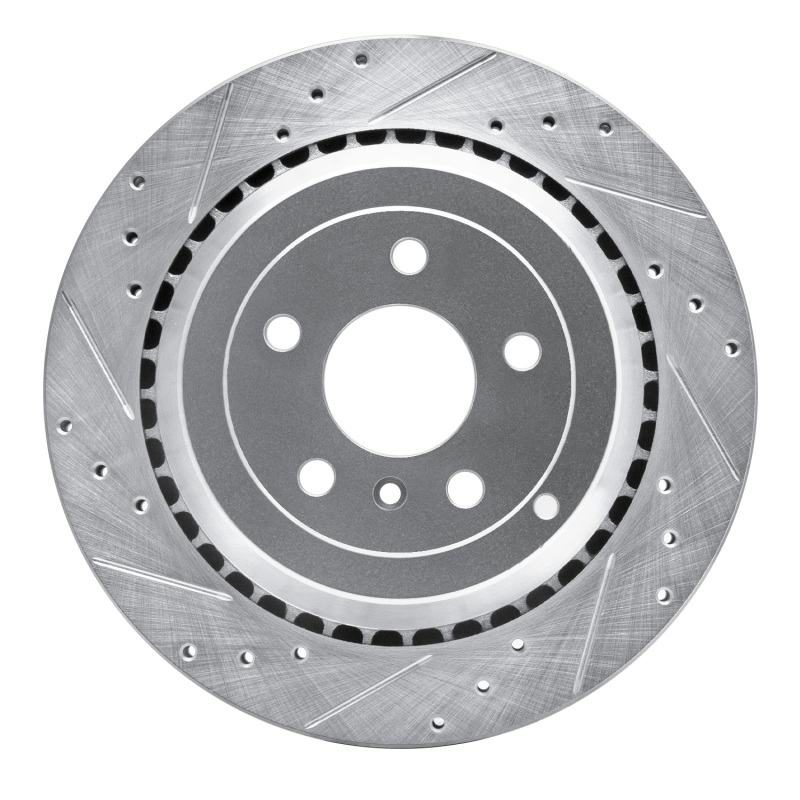 DFC 06-12 Mercedes-Benz ML450 Rear Left Drilled & Slotted Silver Brake Rotor