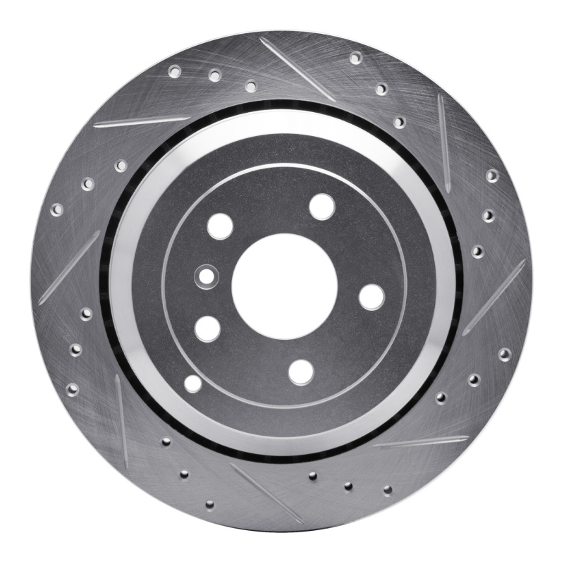 DFC 06-12 Mercedes-Benz GL550 Rear Right Drilled & Slotted Silver Brake Rotor