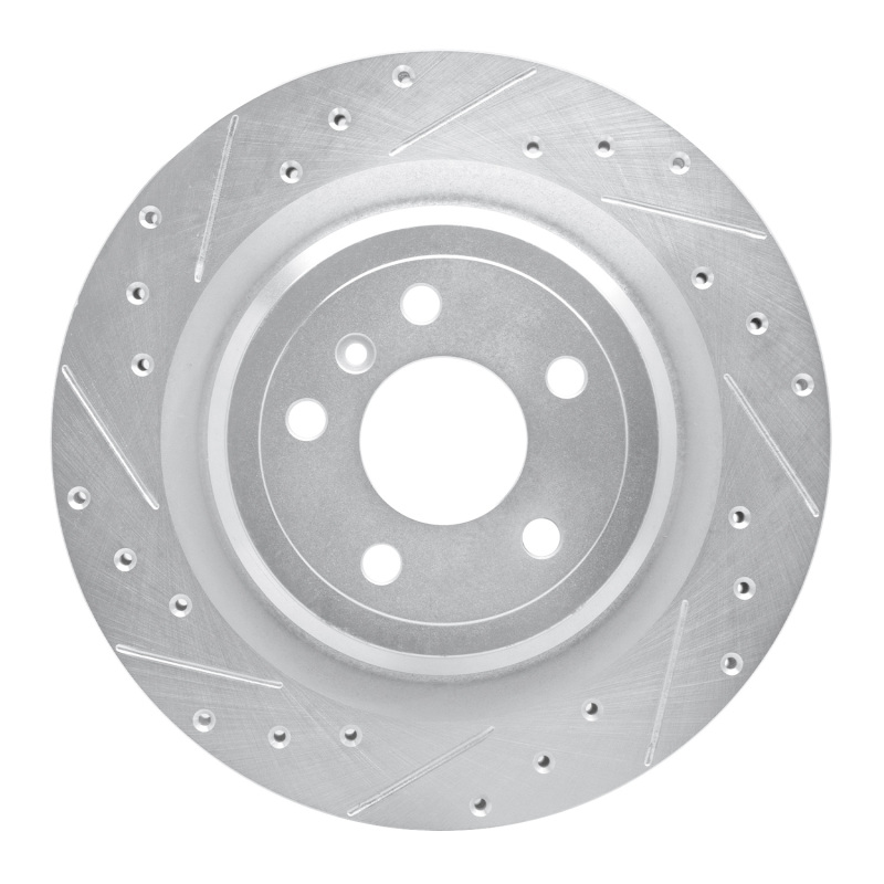 DFC 12-19 Mercedes-Benz GLE43 AMG Rear Left Drilled & Slotted Silver Brake Rotor