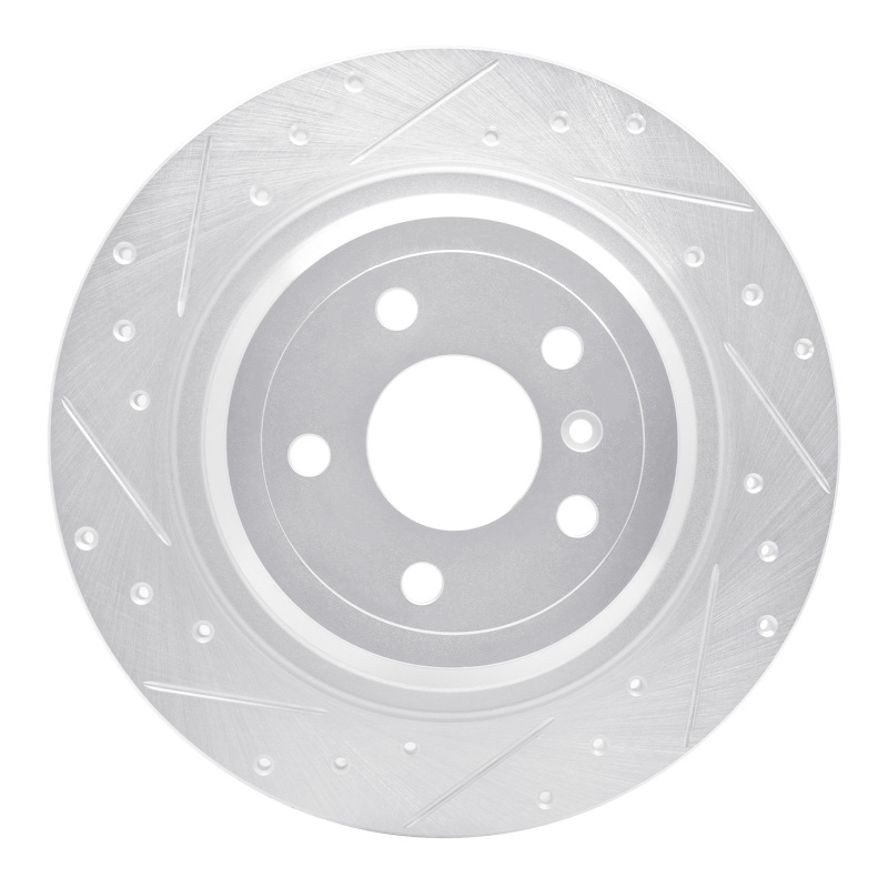 DFC 12-18 Mercedes-Benz GLE300D Rear Left Drilled & Slotted Silver Brake Rotor