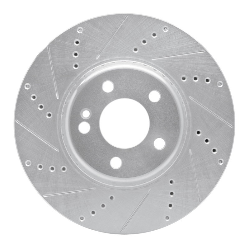 DFC 16-23 Mercedes-Benz GLC43 AMG Rear Left Drilled & Slotted Silver Brake Rotor