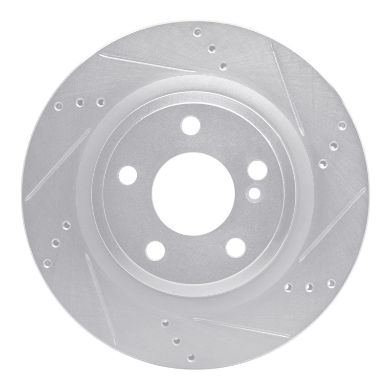 DFC 14-19 Mercedes-Benz GLA250 (Mexico) Rear Right Drilled & Slotted Silver Brake Rotor