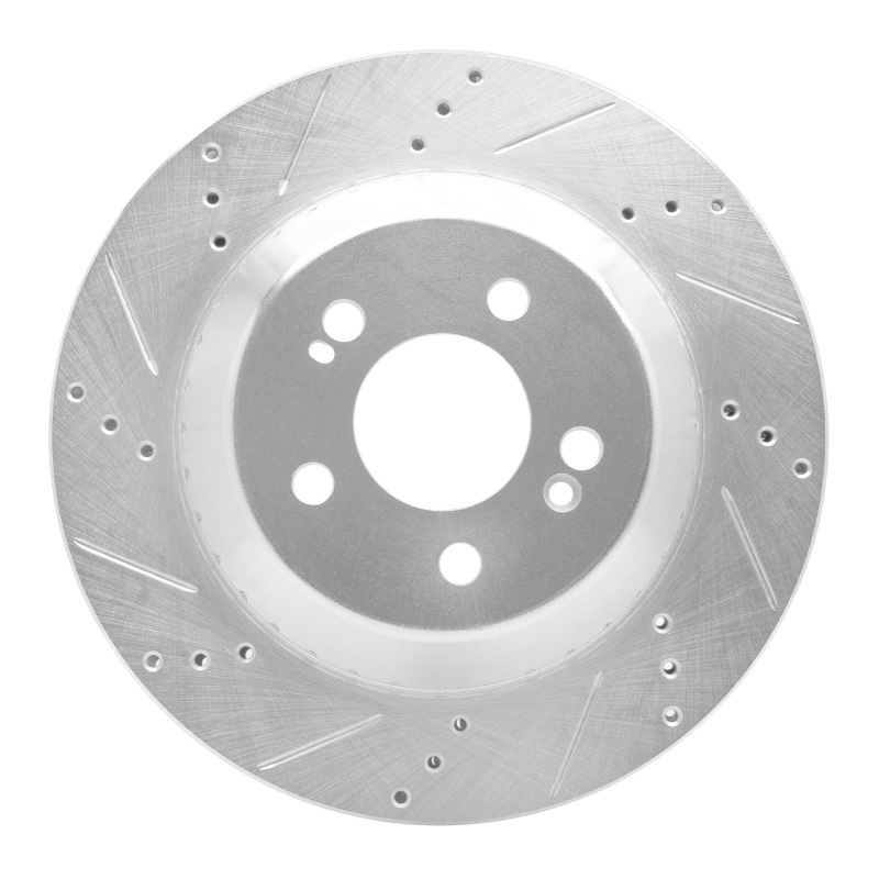 DFC 15-21 Mercedes-Benz S550 Rear Left Drilled & Slotted Silver Brake Rotor