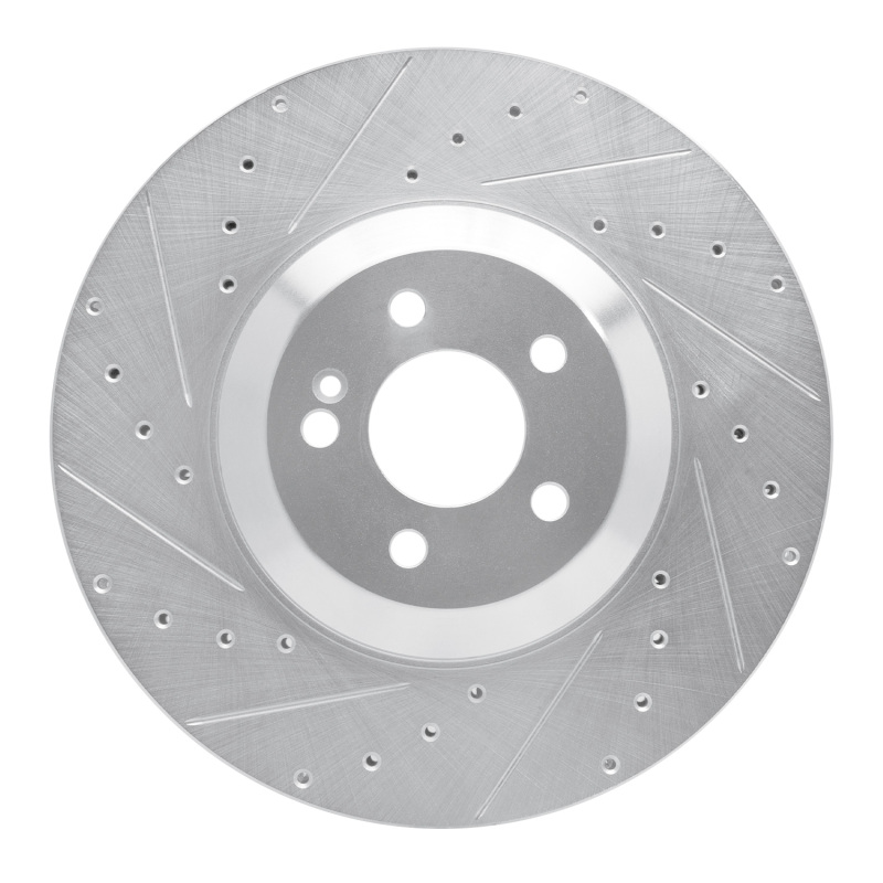 DFC 17-23 Mercedes-Benz CLS450 Rear Left Drilled & Slotted Silver Brake Rotor