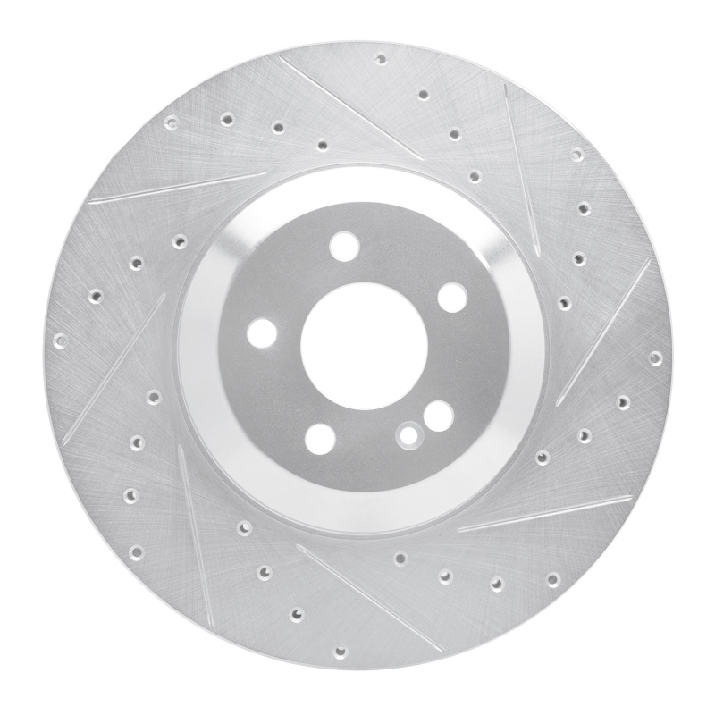 DFC 17-23 Mercedes-Benz E450 Rear Right Drilled & Slotted Silver Brake Rotor