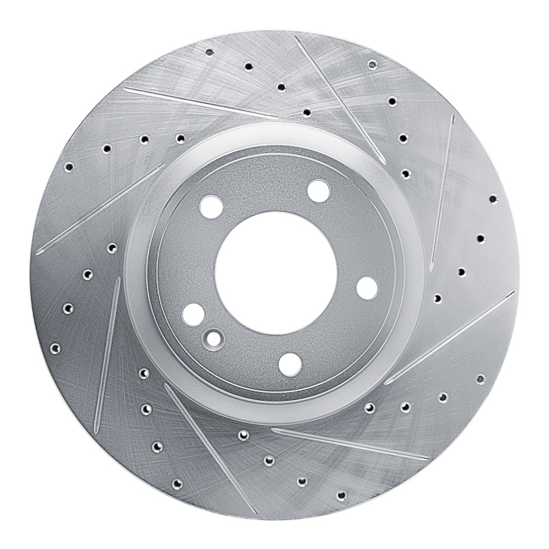 DFC 19-25 Mercedes-Benz G550 Front Right Drilled & Slotted Silver Brake Rotor