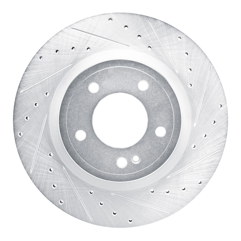 DFC 19-25 Mercedes-Benz G580 Rear Right Drilled & Slotted Silver Brake Rotor