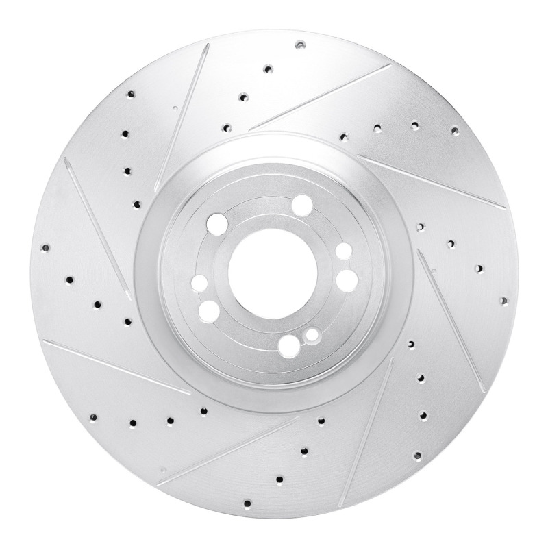 DFC 20-26 Mercedes-Benz Maybach GLS600 Front Left Drilled & Slotted Silver Brake Rotor