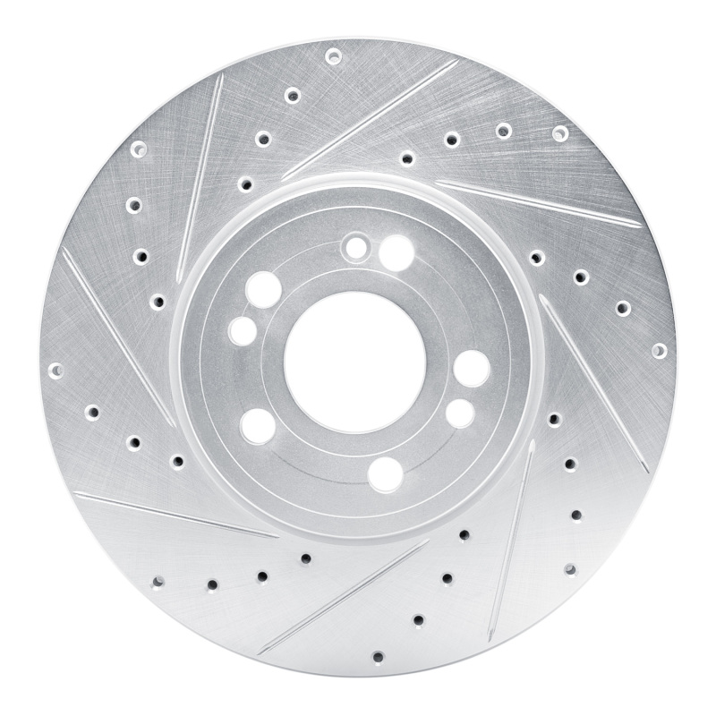 DFC 20-23 Mercedes-Benz GLE350 Front Left Drilled & Slotted Silver Brake Rotor