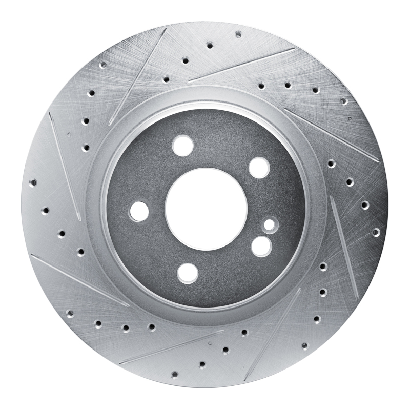 DFC 20-26 Mercedes-Benz GLS450 Rear Left Drilled & Slotted Silver Brake Rotor