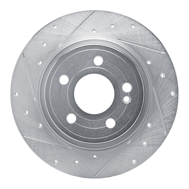 DFC 19-26 Mercedes-Benz CLA200 (Mexico) Rear Left Drilled & Slotted Silver Brake Rotor