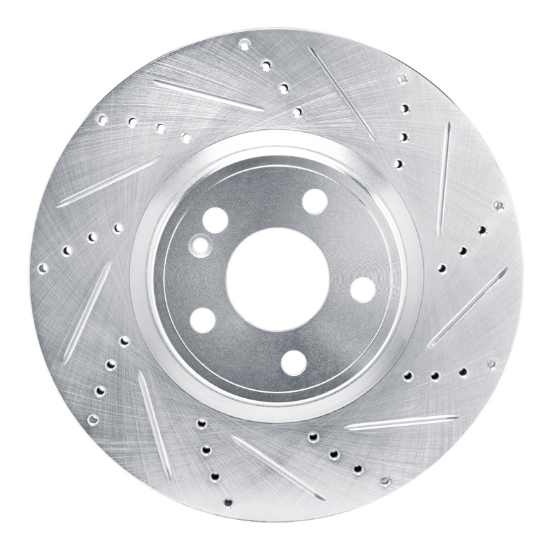 DFC 19-25 Mercedes-Benz GLB250 Front Right Drilled & Slotted Silver Brake Rotor