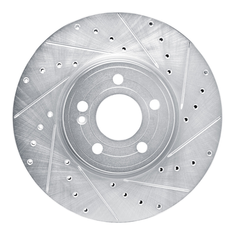 DFC 19-26 Mercedes-Benz CLA250 Front Right Drilled & Slotted Silver Brake Rotor